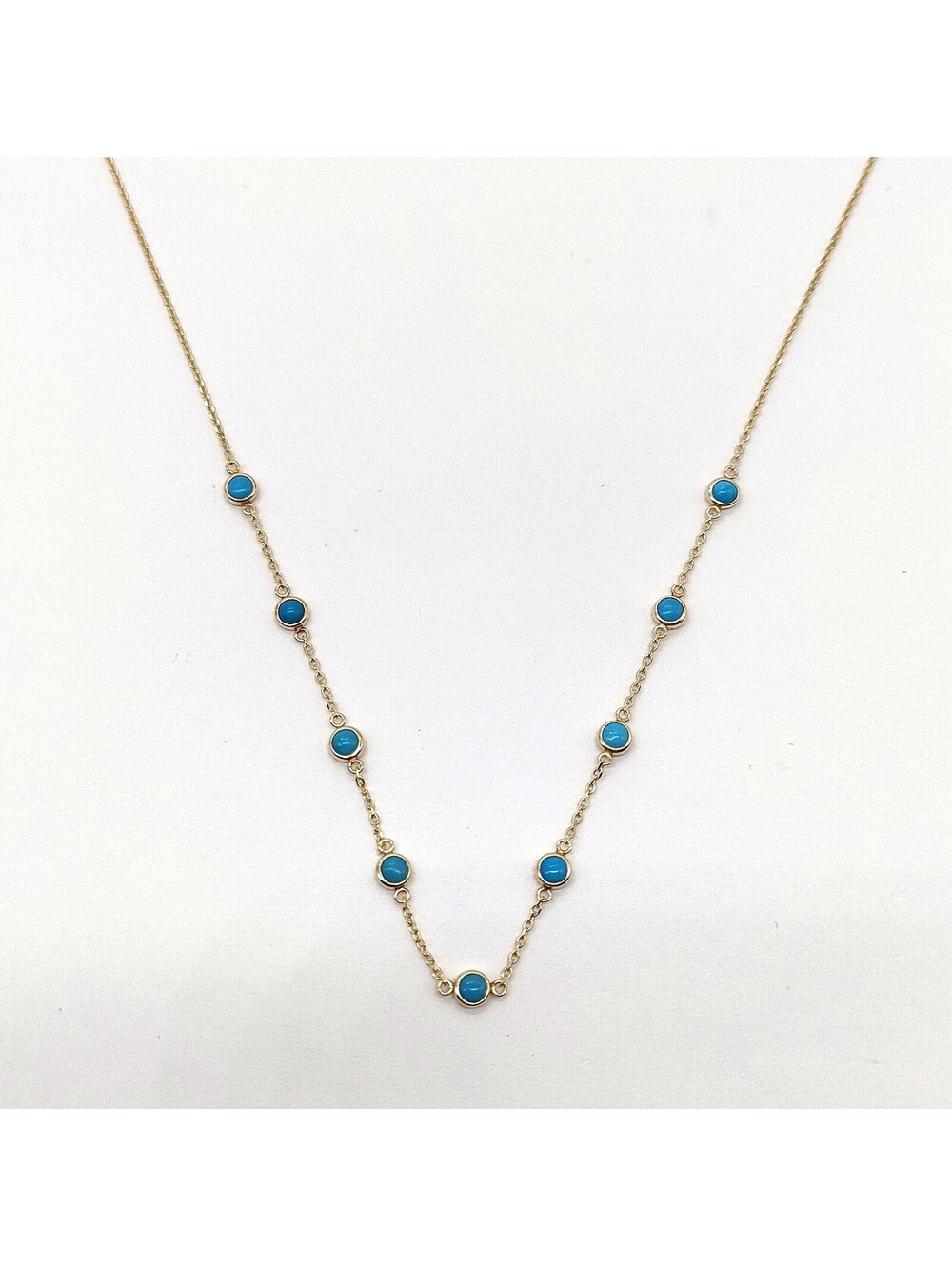 Jewelry Necklace Gold Yellow Gold Light Blue 5523401